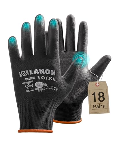 LANON Safety Work Gloves for Men and Women (36 Count)