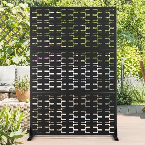 Metal Privacy Screen Outdoor 72" H×47" W (23.52 Sq Ft)
