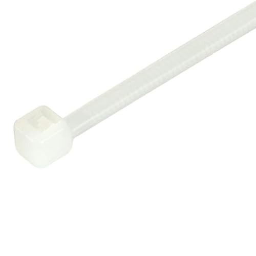 8 Inch White Clear Nylon Zip Ties (100 Count)