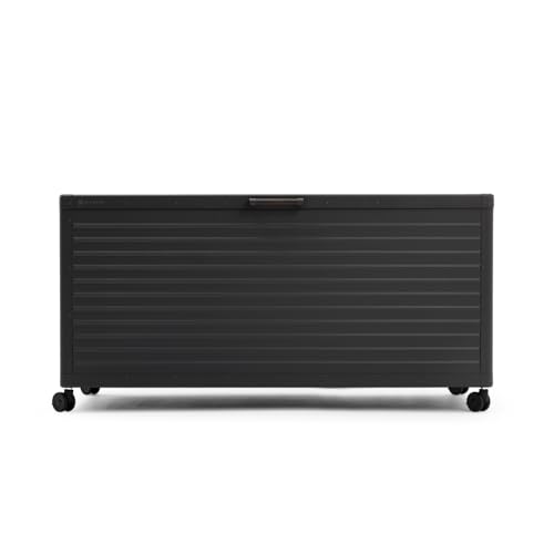205 Gallon Outdoor Storage Box with Wheels & Soft (205 Gallon / Charcoal)