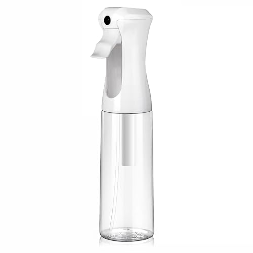 Continuous Mist Clear Spray Bottle 300ml Fine Mist for Hair (Clear - 10oz)