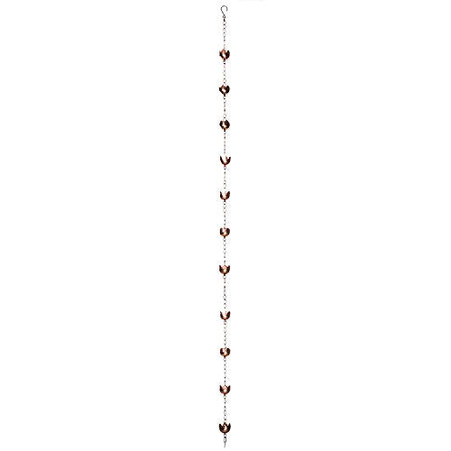 Copper Rain Chain for Gutters (Lotus Cups)