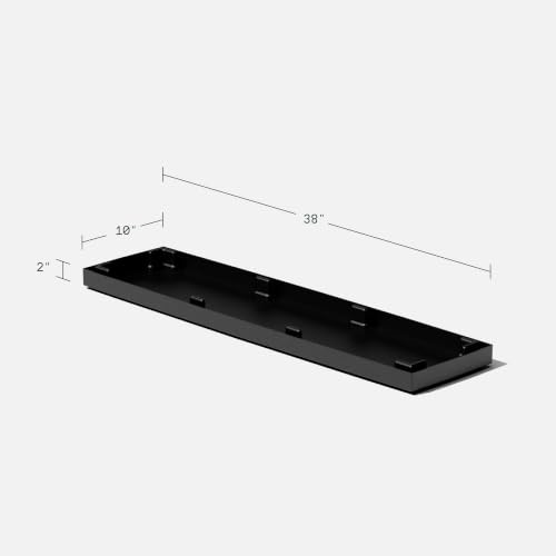 Block Series Span Planter & Drip Tray (Black / Medium - 2 pack with saucers)