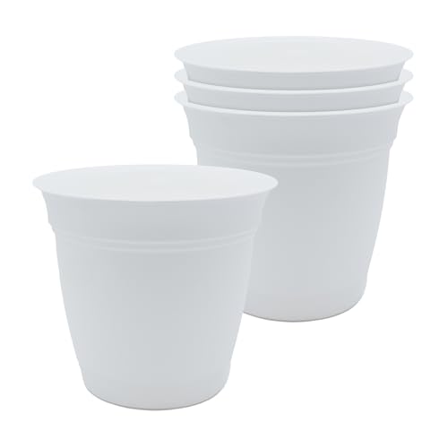 Eclipse Round Planter Pot (White / 6" (Pack of 4))