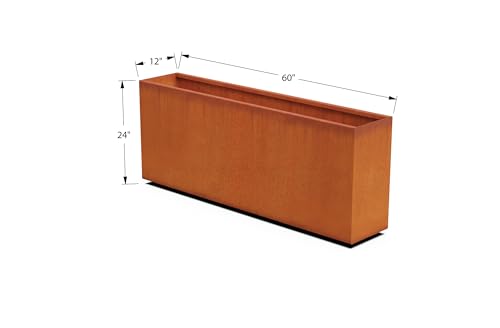 Large Rectangular Planters for Outdoor Plants 60x12x24 (720 Sq Ft)