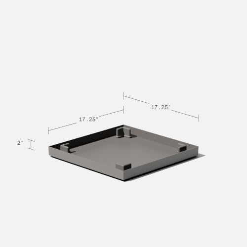 Block Series Cube Planter & Drip Tray (Gray / Small - with saucer)