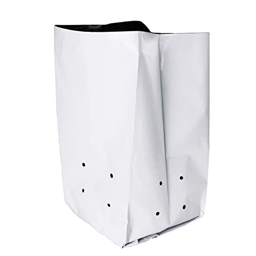 R Poly Grow Bag Planters Panda Film Black and White for Nursery Horticulture 10 Gallon (10 Gallon - 25pcs)