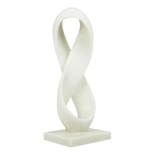 Modern Abstract Statue (Infinity Loop - White)