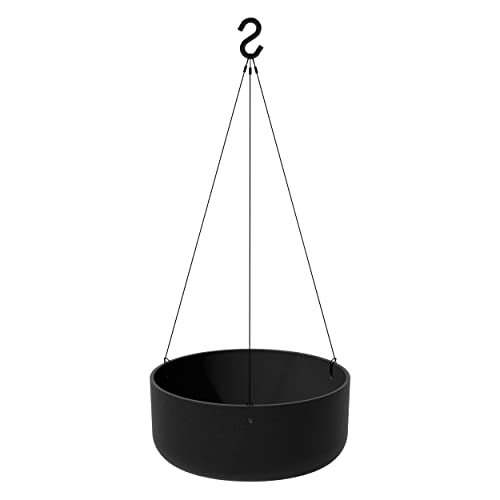 Mason Series Hanging Lima Bowl Planter (Black / 14 inch)