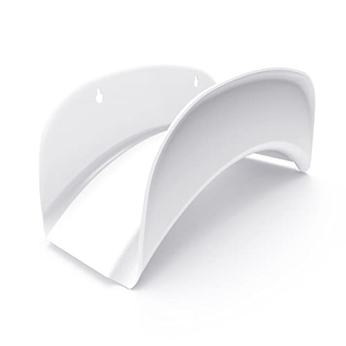 Steel Wall Mounted Heavy Duty White Hose Bracket (White - 1 Pack)