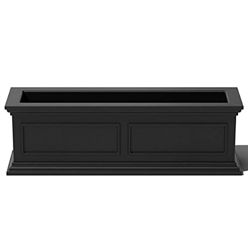 Brixton Series Window Box Planter (Black / 11"H x 11"W x 36"L)
