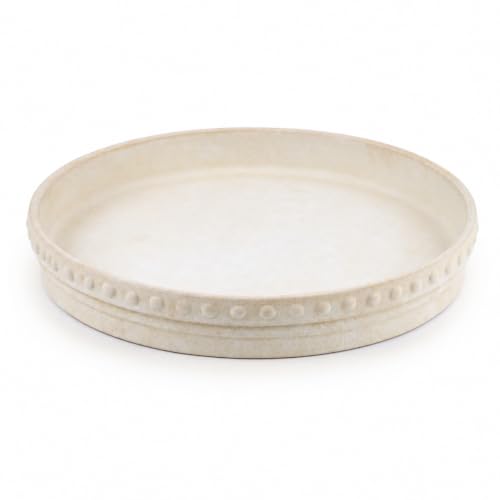 Plant Saucers (Beige White 12″)