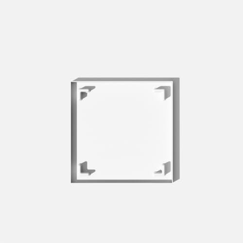 Block Series Cube Planter & Drip Tray (White / Small - with saucer)