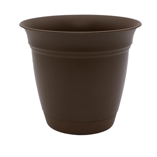 Eclipse Round Planter with Saucer (Chocolate / 6")