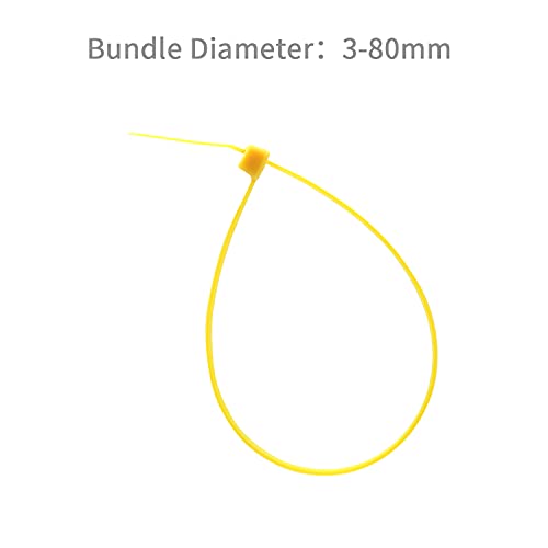 Nylon Cable Zip Ties Self Locking Plastic Wire Ties with 40 Lbs Tensile Strength for Indoor and Outdoor 12 Inch 500 Pack Yellow (500 Count)