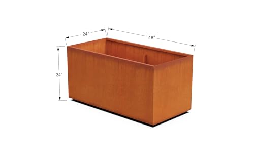 Corten Steel Planters Large Rectangular Planters for Outdoor Plants
