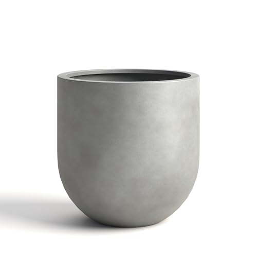 Signature Mount Antero 15.7''D x 15.7''H Modern Indoor Outdoor Fiberstone Bullet Shaped Planter (Medium / Gray)