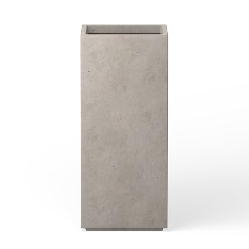 Weathered Concrete Planter 27.6" Tall All (Buff Concrete / 27.6" H)