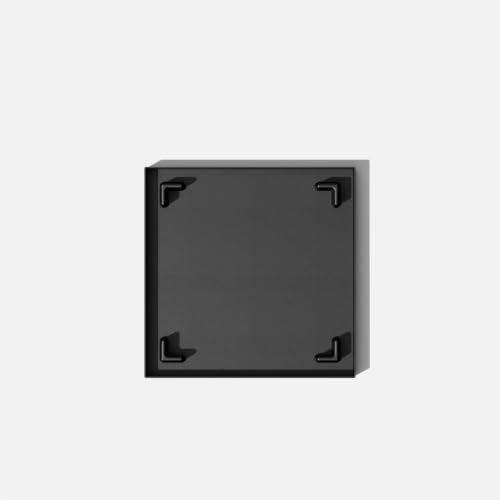 Block Series Cube Planter & Drip Tray (Black / Small - with saucer)