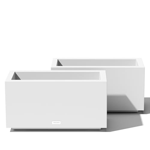 Block Series Long Box Planter (2 Count)