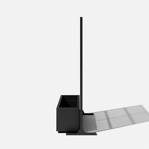 Block Series Long Box Planter + Arrow Privacy Screen Set (Black / Large - Bundle with Screen Set - Arrow Pattern)