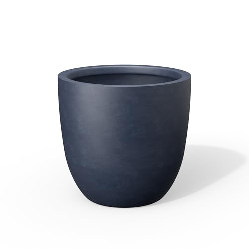 Modern Home Minimalist 10" Dia Charcoal Concrete Bowl Planter (Charcoal / 10-Inch Dia)