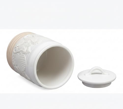 Youngs 61702 Coastal Canister (White, Cream)