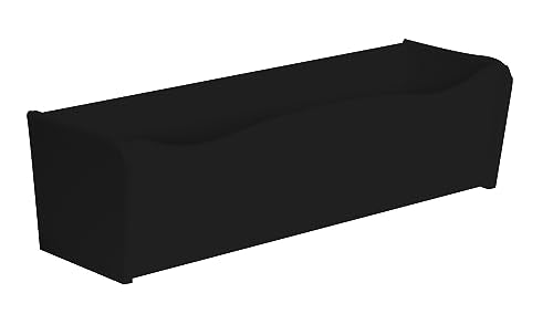 24" x 5" Black Flower Box for Shed Windows
