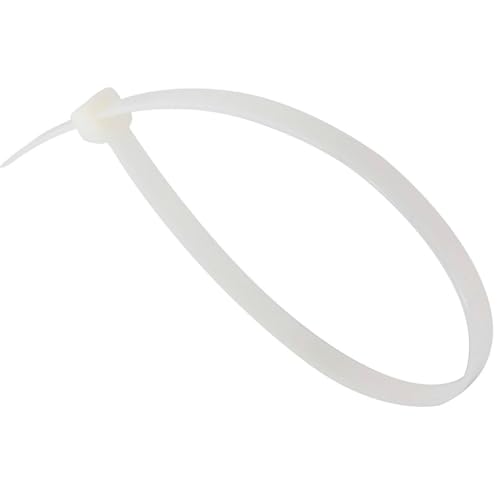 4 Inch White Clear Zip Ties (White / 4" (18lb))