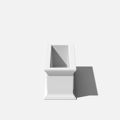 Brixton Series Window Box Planter (White / 11"H x 11"W x 36"L)