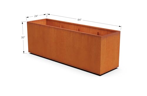 Corten Steel Planter 84x24x30
