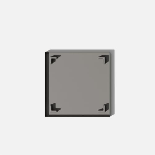 Block Series Cube Planter & Drip Tray (Gray / Small - 2 pack with saucers)