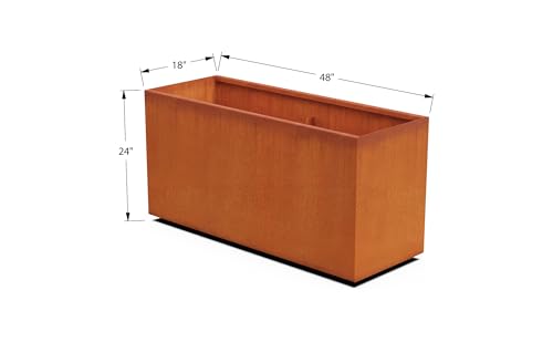 Large Rectangular Planters for Outdoor Plants (6 Sq Ft)