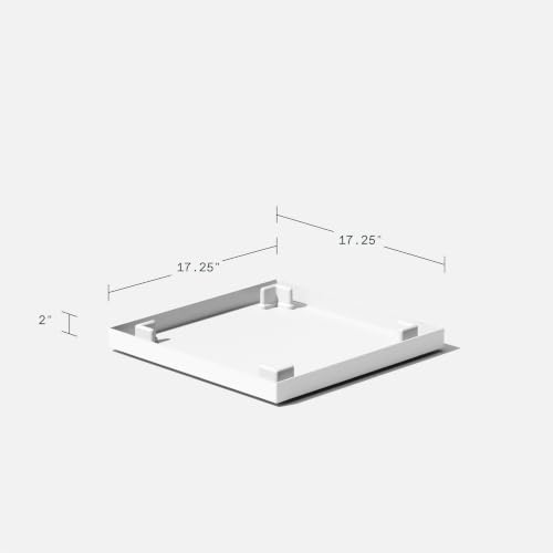 Block Series Cube Planter & Drip Tray (White / Small - with saucer)