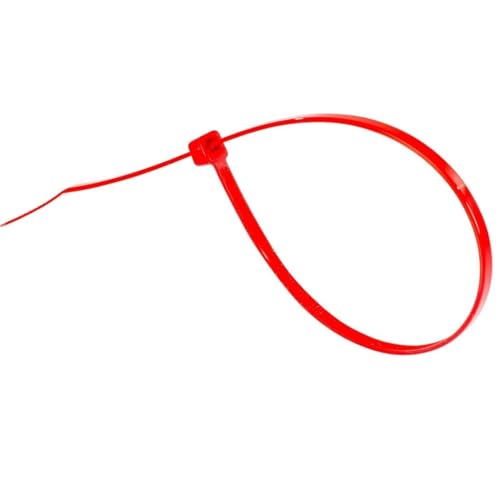 6 Inch Red Zip Ties (Red / 6" (40lb))
