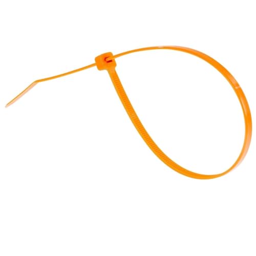 14 Inch Orange Nylon Zip Ties (100 Count)