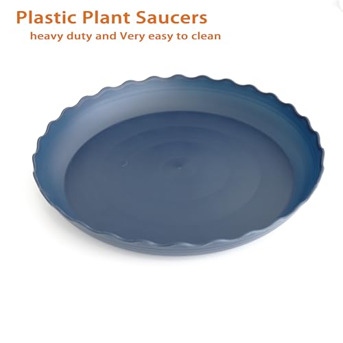 2 Pack of 16 inch Plant Saucer Plant Tray (16" (2 pack) / Blue)