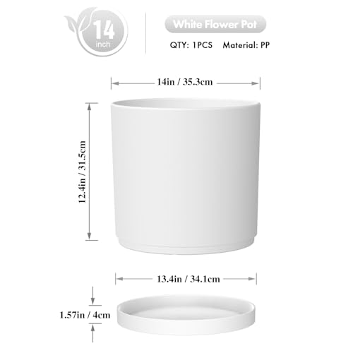 14 Inch Heavy (White / 14 Inch Deep)