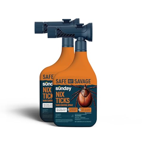 Nix Ticks Flea & Mosquito Yard Spray with Cedar Oil (32 Fl Oz (Pack of 2))