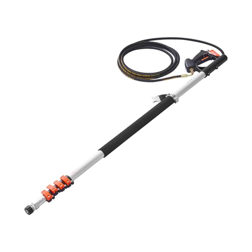 Pressure Washer Telescoping Wand (24FT with Brush Head)