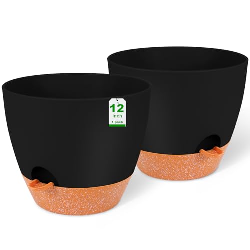 12 Inch Self Watering Planters (2 Count)
