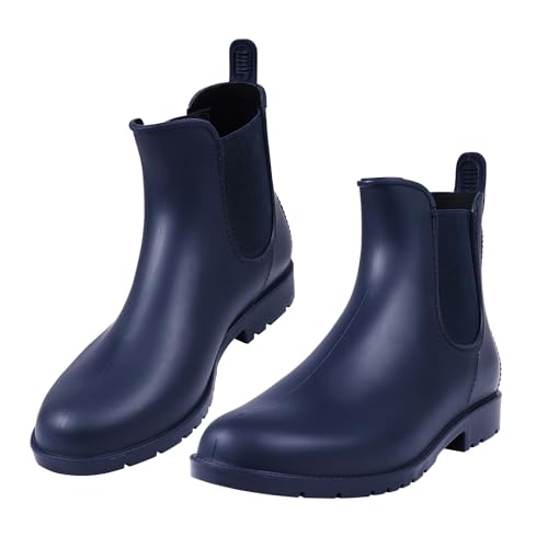 Women's Ankle Rain Boots Waterproof Chelsea Boots
