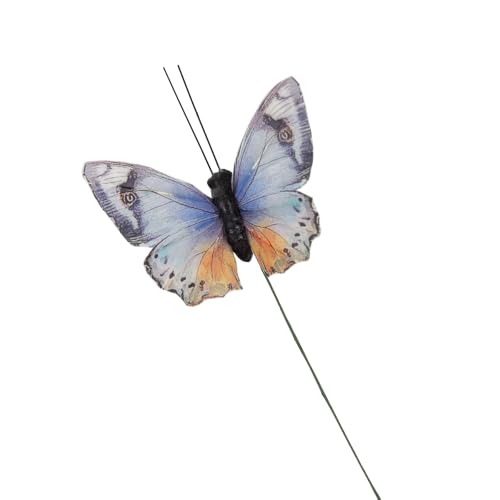 Artificial Feather Simulation Butterfly Party Decoration Set (H Wire)