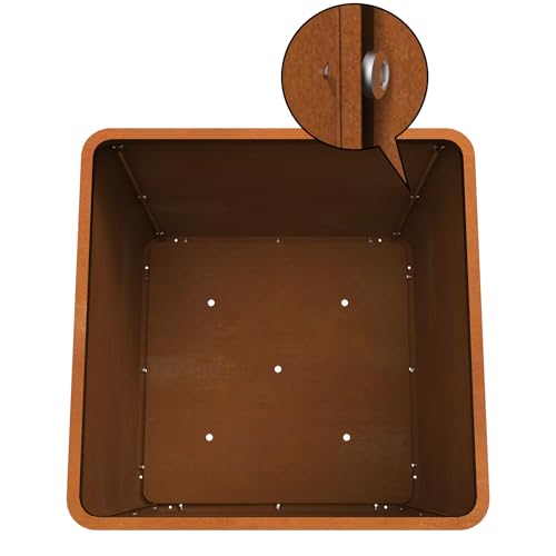 Corten Steel Planters 20 Inch (Corten / 20"L x 20"W x 20"H)
