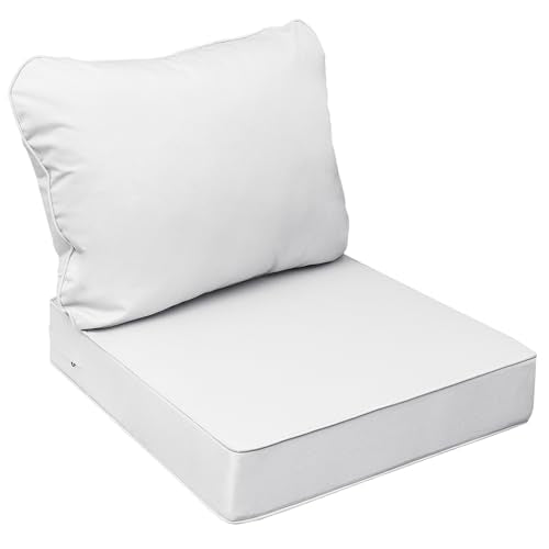 Outdoor Chair Cushions (Linen White / 21"x19"x3" / 21"x19")