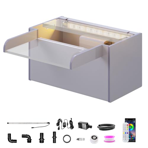 Pond Waterfall Stainless Steel Pond Spillway Color for Ponds 9.06" (9.06 inch Acrylic(New model))