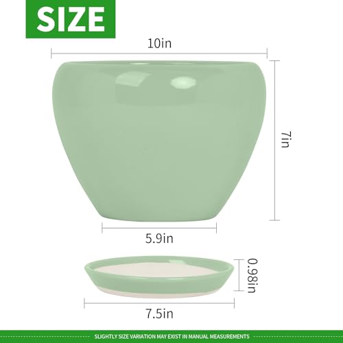 10 Inch Plant Pot (Mint Green / 10 Inch)