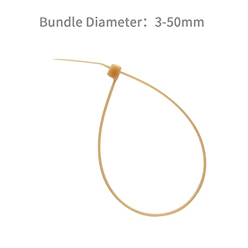 8 Inch Cable Zip Ties (8 inch (40 lbs, 500 pcs) / Gold)
