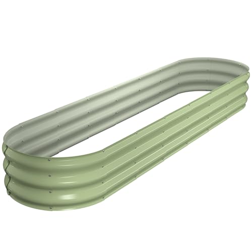 Raised Garden Bed Kit (Avocado Green / 8×2×1 ft)