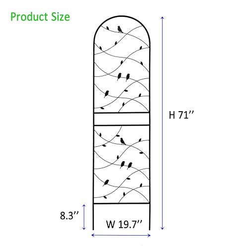 Metal Garden Trellis Rustproof Trellis for Climbing Plants Outdoor Flower Support Bird Deco